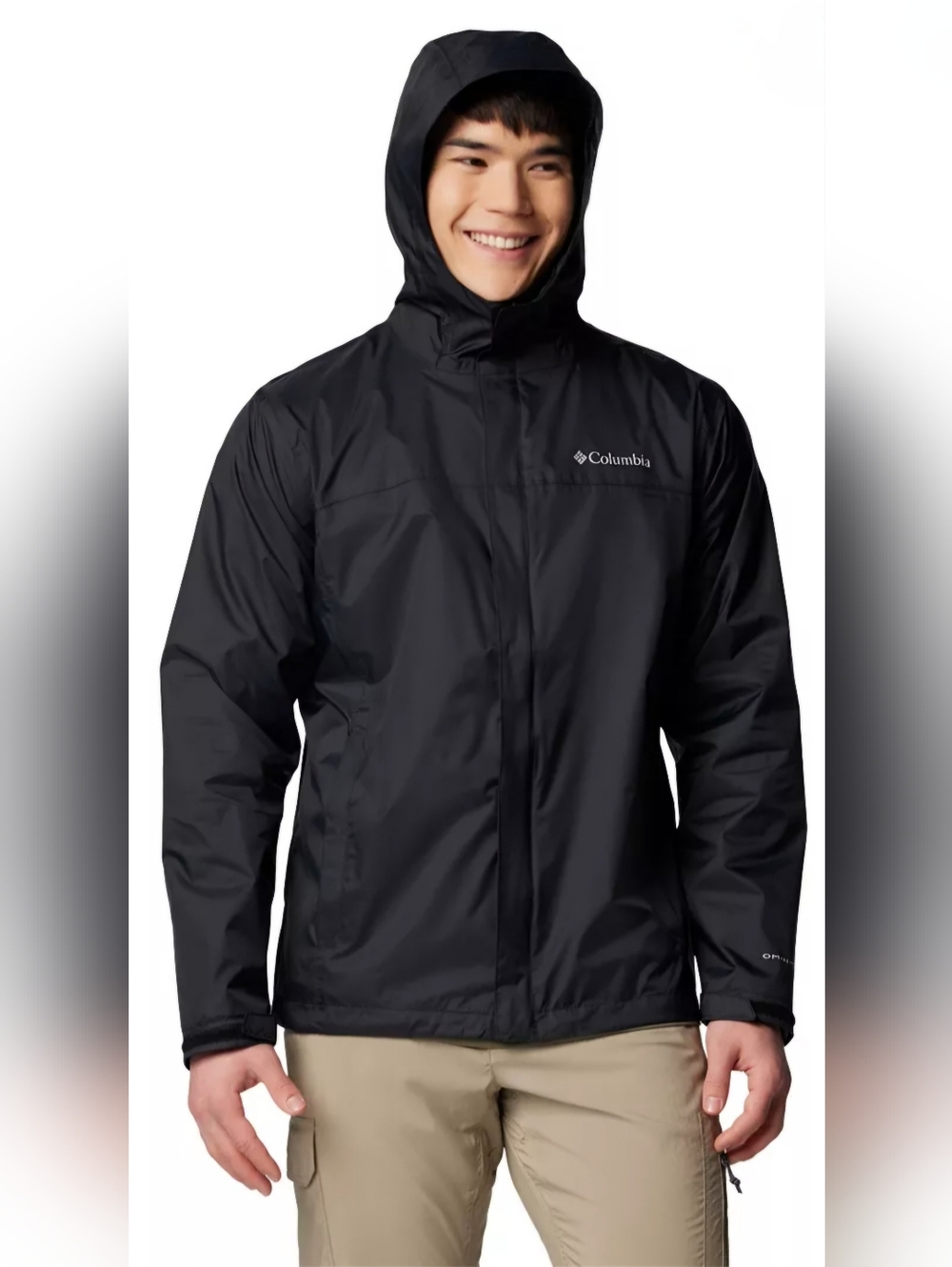Mens Columbia Watertight II Rain Jacket In Black
